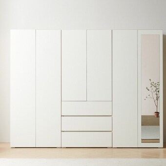 BIF보루네오 마르체 이안 전신거울 서랍 옷장세트 2400