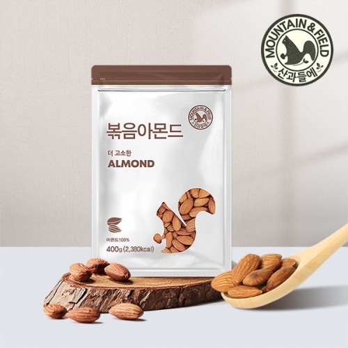  산과들에 볶음아몬드 400g [2개]