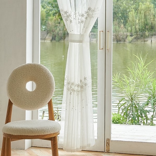뷰하우스 플라워가든 레이스 커튼 (대형, 290~350x230~235cm)_이미지