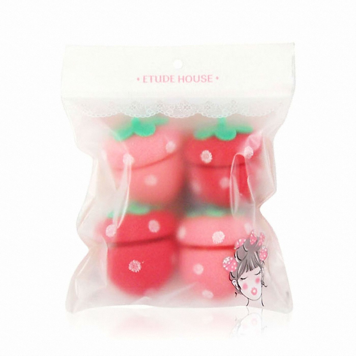 에뛰드하우스 딸기 스폰지 헤어롤(4개입)_이미지