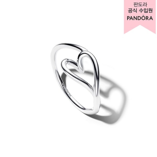 판도라 오가니컬리 쉐입드 하트 스몰 링 194361C00_이미지