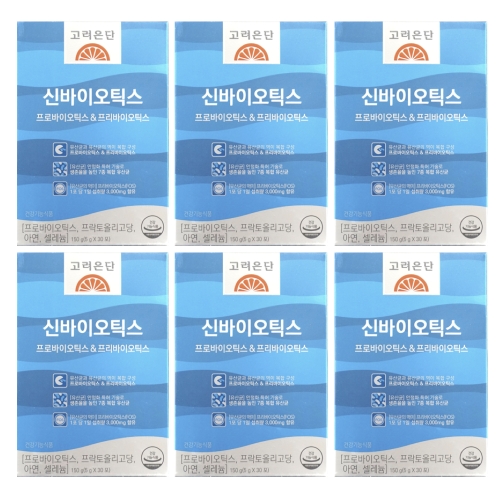 고려은단 프로바이오틱스&프리바이오틱스 신바이오틱스 30포 (6개)