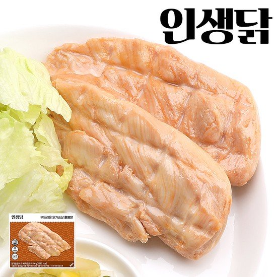 인생닭 부드러운 닭가슴살 훈제맛 100g (100개)_이미지