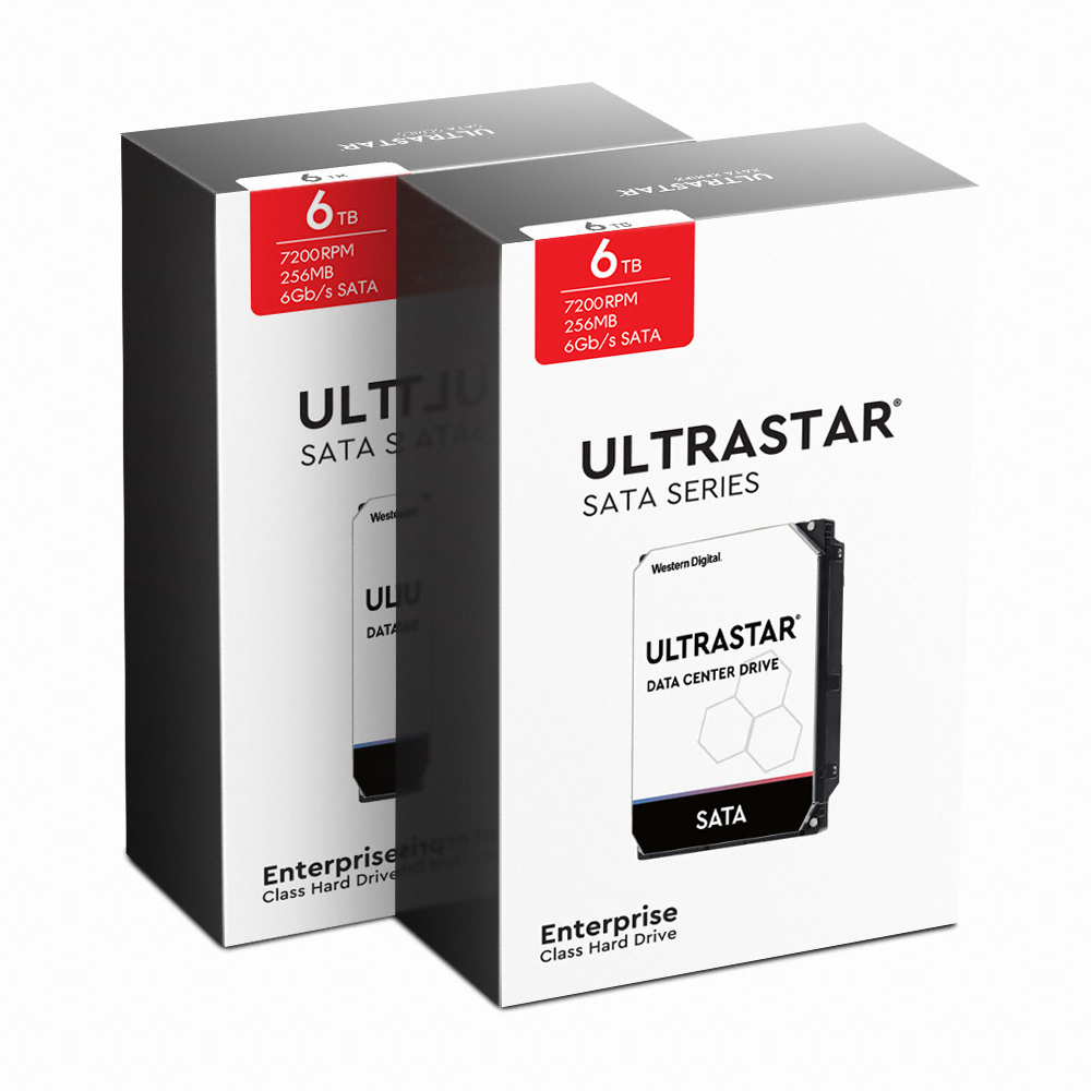 Western Digital Ultrastar DC HC310 박스 패키지 7200/256M HUS726T6TALE6L4 (2x6TB)