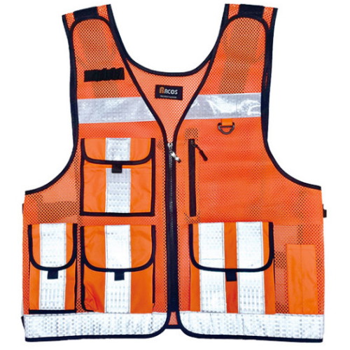 라코스 경찰형 백색반사띠 망사조끼 RC-811