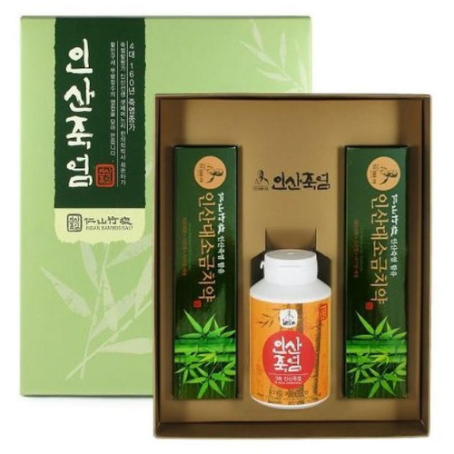 인산죽염 치약 3개 160g + 분말 300g 선물세트