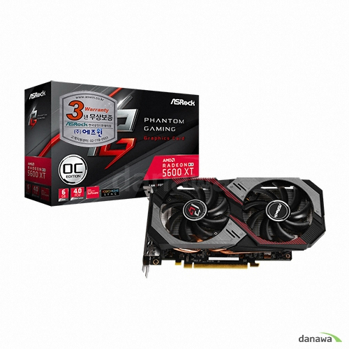 ASRock Phantom Gaming D2 라데온 RX 5600 XT OC D6 6GB 에즈윈
