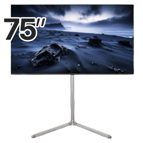 더함 우버 AMG 스마트 75 QLED 120HZ 돌비 AI 구글5.0 (이젤형 스탠드 크롬)
