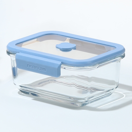 네오플램 베큐씰 내열유리 진공 밀폐용기 직사각 570ml