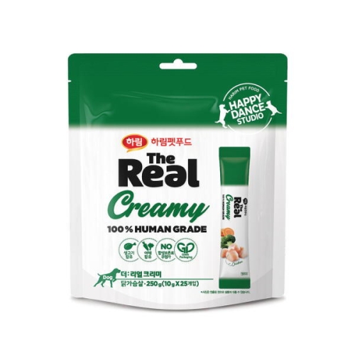 하림펫푸드 더리얼 독 크리미 오리&닭가슴살 250g (10g x 25p) (1개)