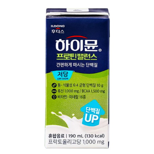 일동후디스 하이뮨 프로틴 밸런스 저당 190ml (6개)