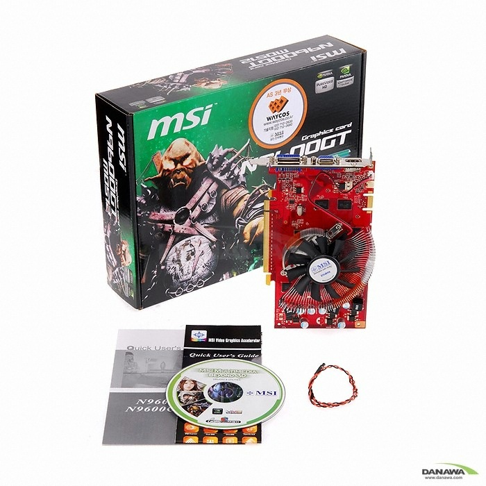 MSI 지포스 9600GT N9600GT-MD512 싸이클론3 512MB 잘만 AlCu 웨이코스_이미지