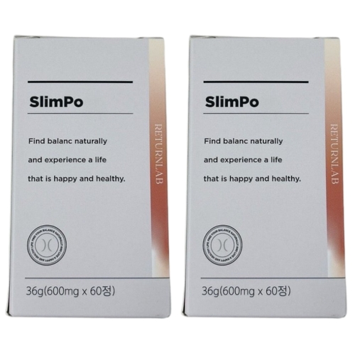 리턴랩 슬림포 600mg 60정 (2개)_이미지