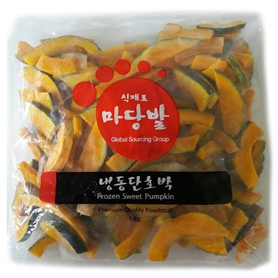 청학에프엔씨 마당발 냉동 유피 슬라이스 단호박 1kg (1개)_이미지
