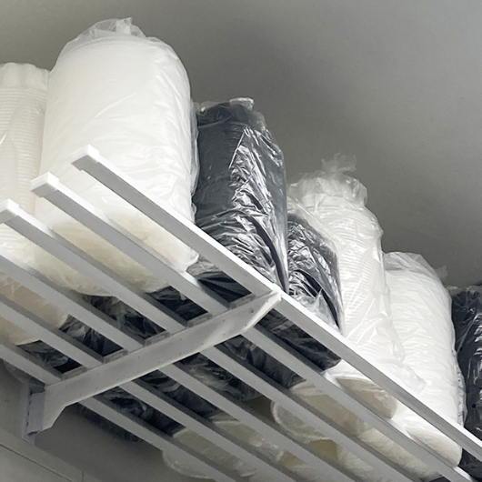 삼덕 하드웰 다용도 2단 사각 H90cm 철재 벽선반 (100cm(가로))_이미지