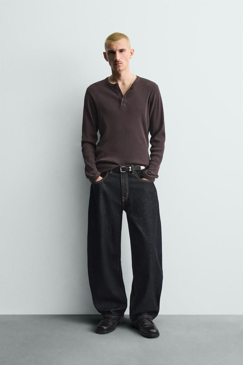 자라 국내 남성 JEANS BALLOON FIT 블루 464101_이미지