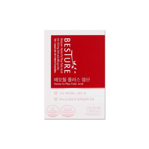 헬스밸런스 베스처 헤모철 플러스 엽산 1000mg 60캡슐 (1개)_이미지