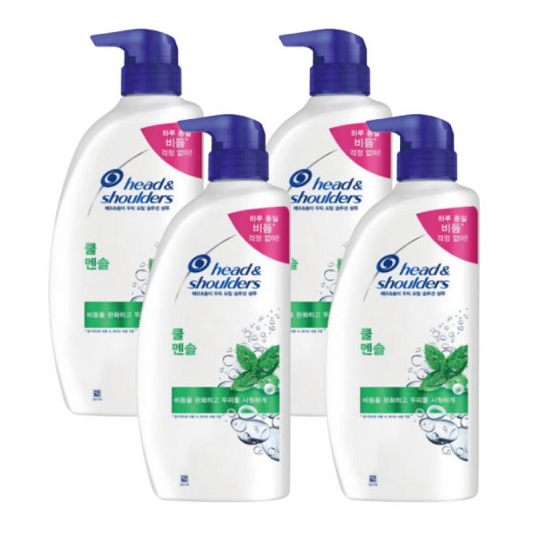 헤드앤숄더 쿨 멘솔 샴푸 850ml (4개)_이미지