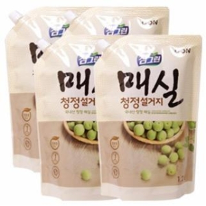 참그린 매실 청정설거지 리필 1.2L (4개)_이미지