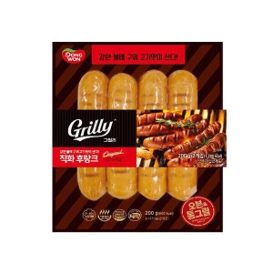 동원F&B 다만세푸드 오븐통그릴 직화후랑크 200g x 2 1개 간식 소시지_이미지