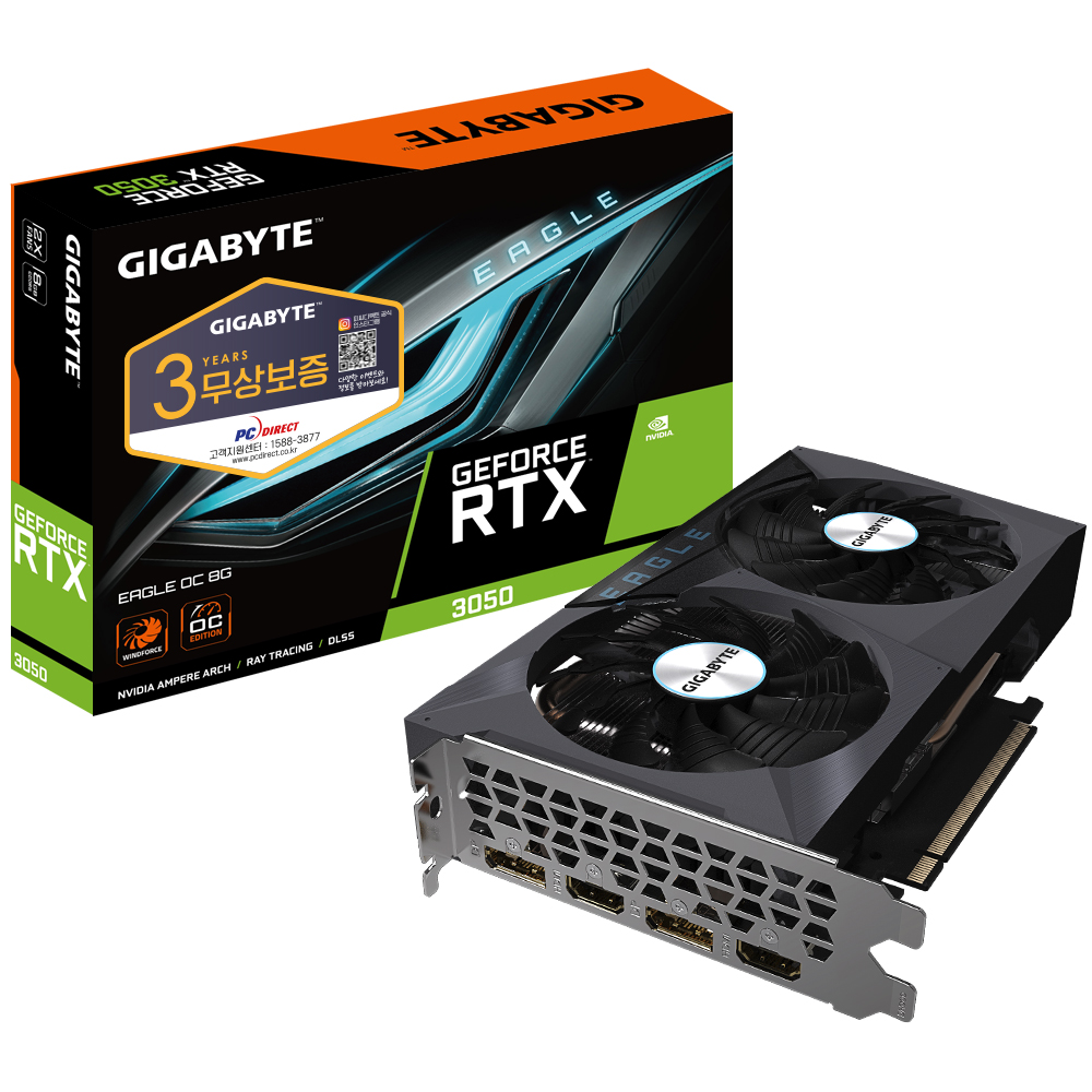 GIGABYTE 지포스 RTX 3050 EAGLE OC D6 8GB 피씨디렉트_이미지