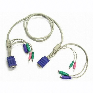 강원전자 NETmate KVM (RGB M/F) + Stereo 통합 케이블 (3m)_이미지