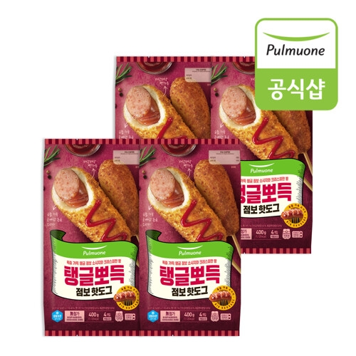 풀무원 탱글뽀득 점보 핫도그 400g (4개)_이미지