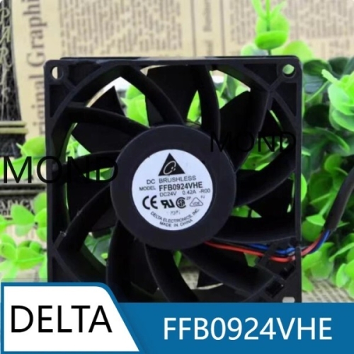 델타 FFB0924VHE 9038 24V 0.42A 이중 볼 냉각 팬 2선 인버터
