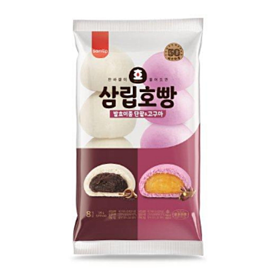 SPC삼립 삼립호빵 발효미종 단팥 & 고구마 8개입 720g (1개)_이미지