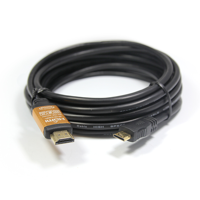 마하링크 Ultra HDMI to MINI HDMI Ver2.0 골드 케이블 (ML-H2M100, 10m)_이미지