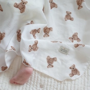 [불명] 아기 곰돌이 인견 블랭킷