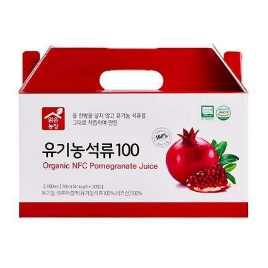 채움건강생활 맑은농장 유기농 석류 100 70ml 30포이미지입니다. 누르면 해당 게시물로 새창이동합니다.