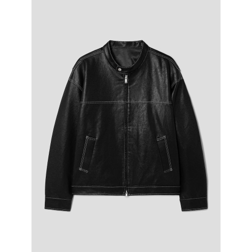 에잇세컨즈 배색 스티치 페이크레더 레이서 자켓 블랙_45523ZDQ15이미지입니다. 누르면 해당 게시물로 새창이동합니다.