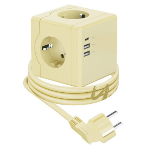 알토디자인 에코너 3구 16A USB 고용량 큐브멀티탭 (3m)_이미지