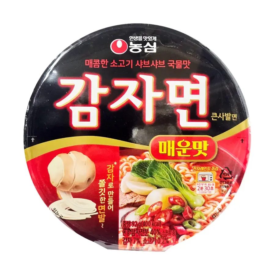 농심 감자면 매운맛 큰컵 92g (1개)