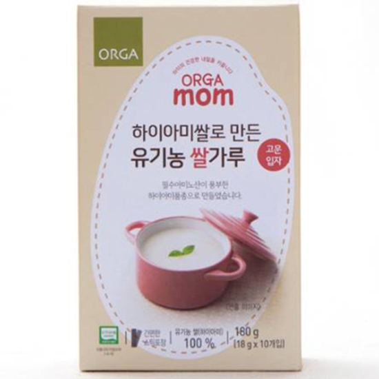 올가홀푸드 ORGA 하이아미쌀로 만든 유기농 쌀가루 고운입자 180g (5개)