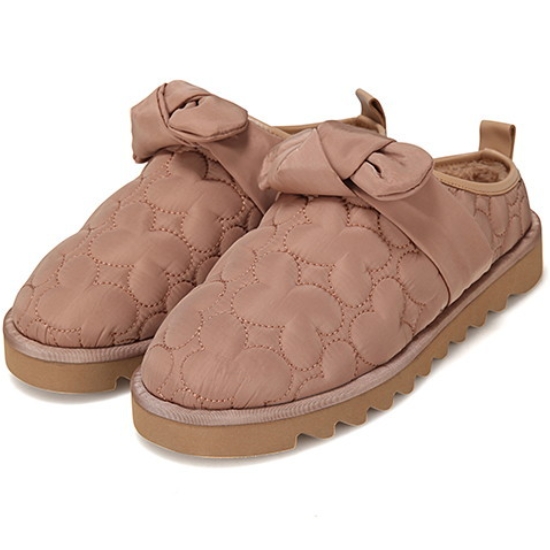 바바라 리본 퍼 패딩 클로그 BBG544 (BE, 베이지)_이미지