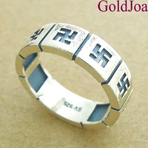 골드조아 남여공용 신상 만자 유화 통반지 실버반지 23175r 선물_이미지