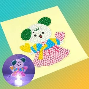오렌지몰 반짝반짝 보석십자수 스티커 새해 한복 강아지 1118725_이미지