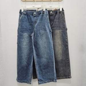 행텐주니어 풀밴딩와이드카펜더데님팬츠14480-055-603-10_이미지