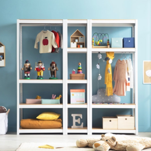 홈던트하우스 조립식 철제 3단 시스템 행거 400x500 (행거봉 1개, 높이 195cm)_이미지