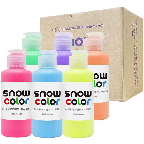 쓰임받는사람들 스노우키즈 스노우 유아물감 세트 70ml 6색