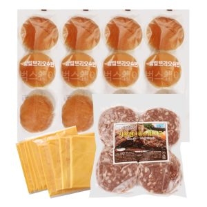 [불명] 정통수제버거 12인분 브리오슈번+소고기패티+치즈