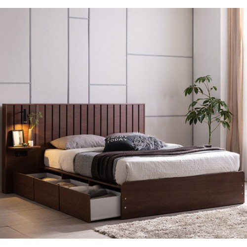 삼익가구 아벨라 프리미엄 빅수납 호텔 LED침대 K+협탁 (SB7존독립)_이미지