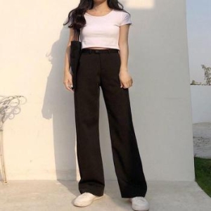 오노마 ONM 여자 날씬라인 캐주얼 데일리룩 시크 슬랙스팬츠 바지 37317105_이미지