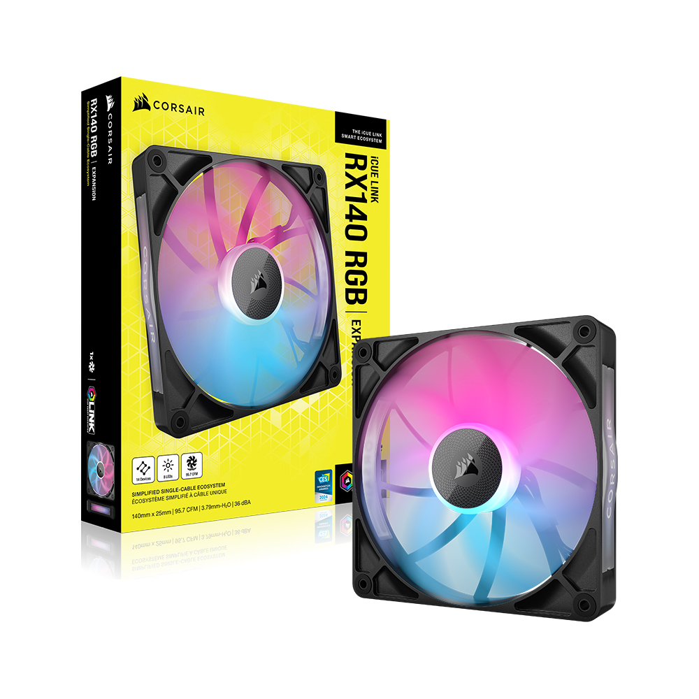 CORSAIR iCUE LINK RX140 RGB Expansion Fan (블랙)_이미지
