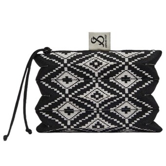 조셉앤스테이시 Lucky Pleats Pouch S Pattern (Seed Black)