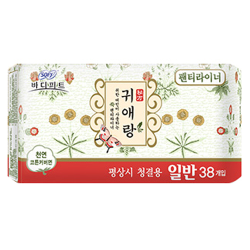 쏘피 바디피트 귀애랑 일반 팬티라이너 38개