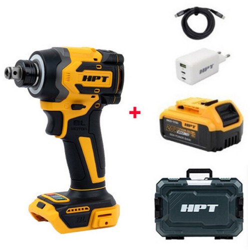 HPT DW20-WD123 + C타입 충전기 + 공구함 (5.0Ah, 배터리 1개)