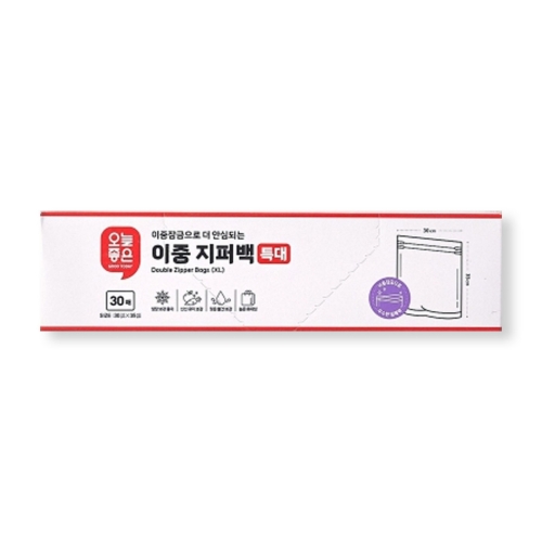 롯데마트 오늘좋은 이중지퍼백 (특대) 30매 (1개(30매))_이미지